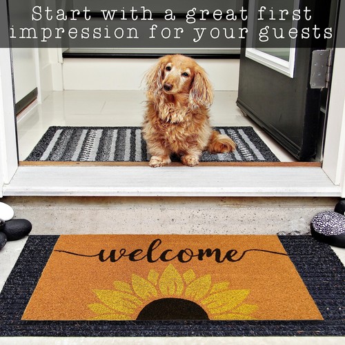 Sunflower Welcome Mat 30x17 Inch, Sunflower Door Mat Outdoor, Sunflower Outdo... - Picture 6 of 9