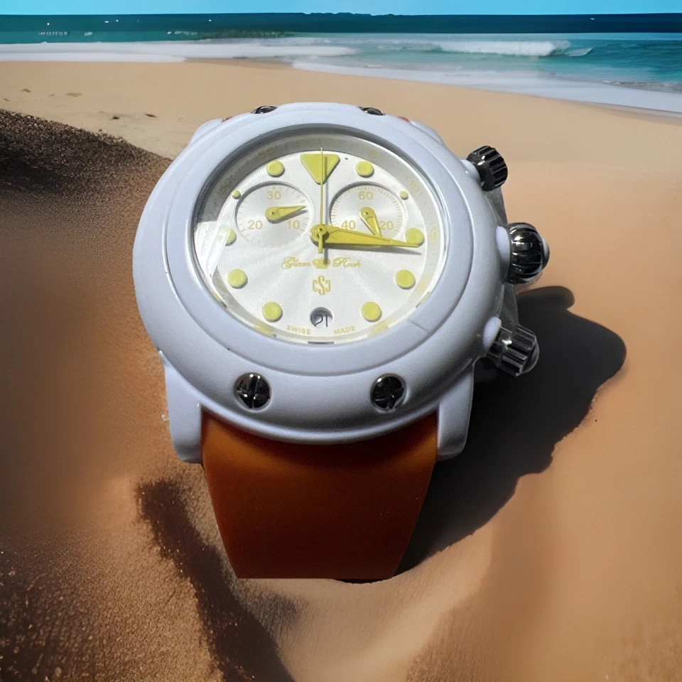 RARO, Reloj Unisex Único, Coreografía Suiza, GLAM ROCK “Miami Beach” GR61104. Foto 2 de 4