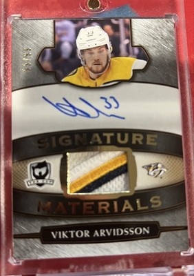 2018-19 Upper Deck The Cup Signature Materials Viktor Arvidsson #SP /99 (AU,MEM)