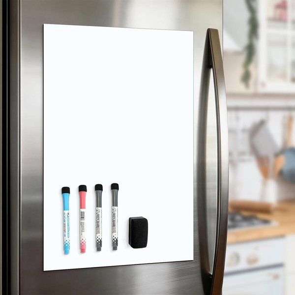 Cuhioy Magnetisches Whiteboard KüHlschrank 50X30Cm, A3 Fridge Whiteboard FüR F-image
