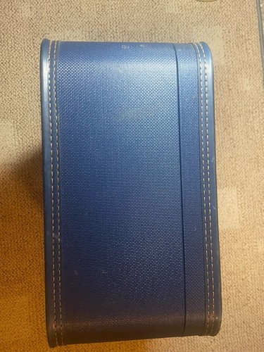 Vintage Dark Blue Lady Baltimore Suitcase 26” X 16” X 9” No Key - Picture 7 of 19