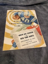 Green Bay Packers December 31  1961 World Championship Souvenir Football Program