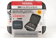 VESSEL 400ER3-1M Cordless Electric Slim Ratchet Set with 31 Socket Bits Japan #3