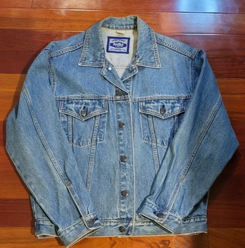 Vintage Hard Rock Cafe Orlando Denim Trucker Jacket Size Large Blue Medium Wash image 2