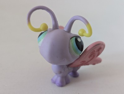 Hasbro 2005 LPS Littlest Pet Shop Purple Pink Wings Butterfly #93 Free Shipping
