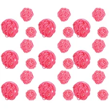  36pcs Decorative Balls For Bowls: Natural Woven Rattan Balls - Bowl & Vase