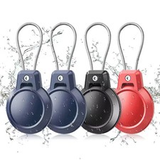 AirTag Holder - 4 Pack Waterproof AirTag Keychain Holder for Apple AirTag