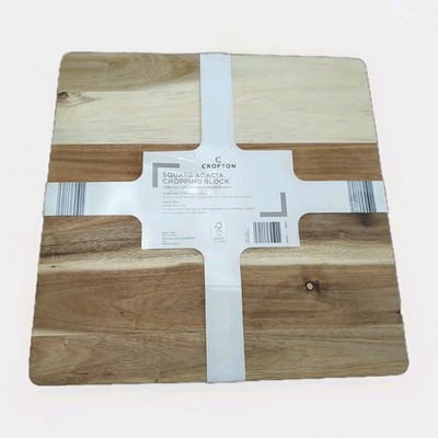New Crofton Acacia Wood Reversible Cutting Board With Hand Grips Butcher Block