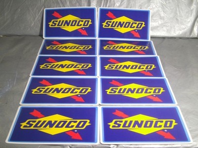 Sunoco Oil Car Decals 2013 Pack of Ten 6.75 x 4.5