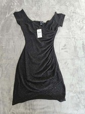 NWT Windsor Radiant Glitter Off Shoulder Mini Dress Size Small