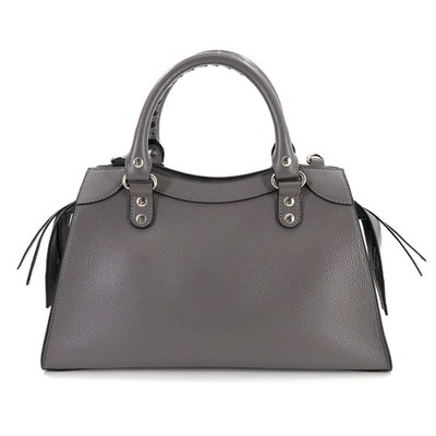 BALENCIAGA Neo Classic City S Hand Shoulder Bag Leather Gray