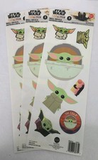 Lot 3 Star Wars The Mandalorian Baby Yoda The Child Grogu Wall Decals Stickers