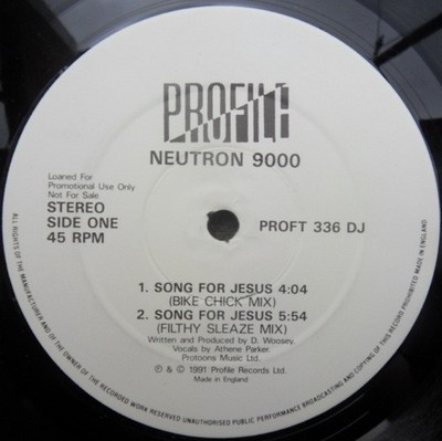 Neutron 9000 - Song For Jesus - Used Vinyl Record 12 - Promo - F6999z