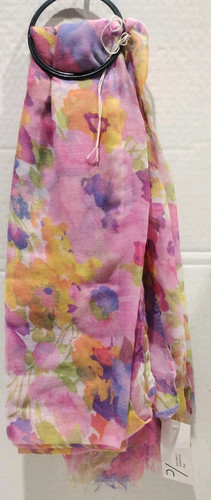 Damen rosa, grün, lila Blumen Schal 72" x 88" The Accessoire Collective NEU - Bild 1 von 3