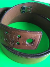 safariland belt (No Buckle Needed) Brown  BELT Large (44”-48”)  1-1/2 “ Wide NOS