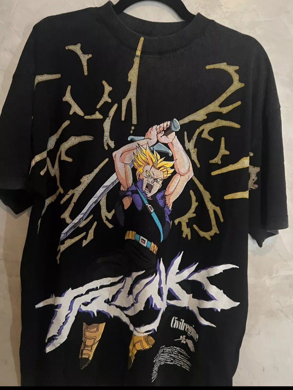 Dragon Ball Z Trunks Wrath American Classic Oversize Tee Fits Medium