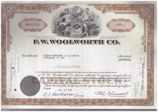 Historisches Wertpapier Aktie F.W. Woolworth  1966 092