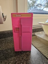 Vintage Barbie Sweet Roses Refrigerator Freezer w/accessories Kitchen 1987