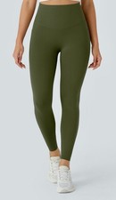 Halara Ultrasculpt Leggings Khaki Size L Scrunch Butt Lifting Tummy Control New