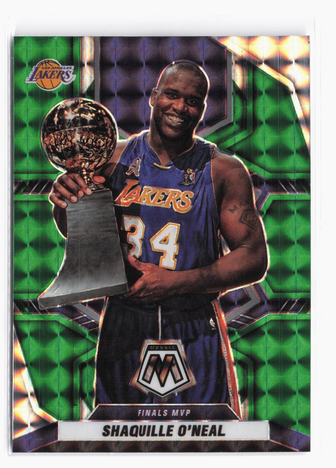 2021-22 Panini Mosaic Green #297 Shaquille O'Neal Los Angeles Lakers