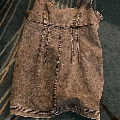 No Boundaries Black Acid Wash Denim Mini Dress | eBay