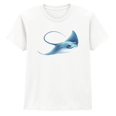 Blue Stingray Ocean Life Jungen Mädchen Kinder T-Shirt Stingray Geschenk für Kinder