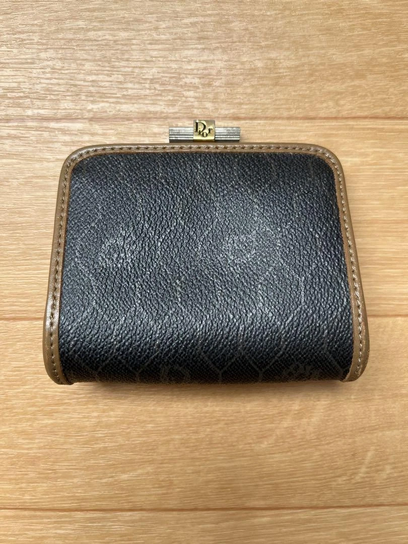 Ancien porte monnaie portefeuille cuir Christian Dior Made in France bon état