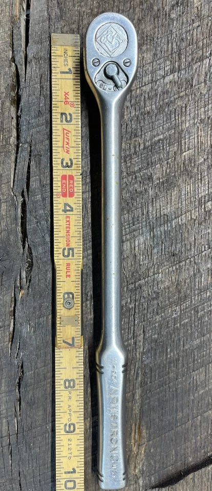 Armstrong 11-904 3/8 Drive Ratchet Long Handle Rare Vintage USA Made 🇺🇸 - Image 2 of 4