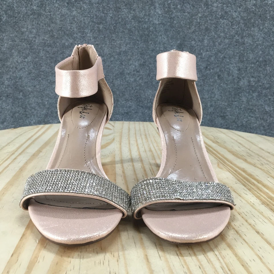 Sandalias Style & Co. Mujer 5 M Phillyis Pump Rosa Imitación Cuero Estrás NUEVAS Foto 4 de 4