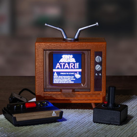 Tiny Arcade Atari 2600 3.5" Mini Retro Game - Playable Console & TV w/ Real Game