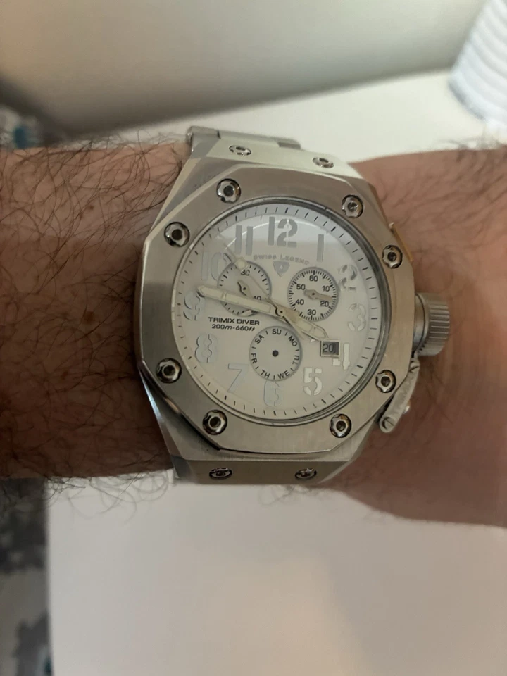 Swiss Legend Men’s Military  Heavy Watch Trimix Diver Full Stainless Steel - Image 4 of 4