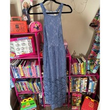 BLUE LACE MIDI DRESS- SIZE S