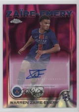 2024 Chrome UEFA Club Competitions Pink Lava Refractor Warren Zaire-Emery Auto