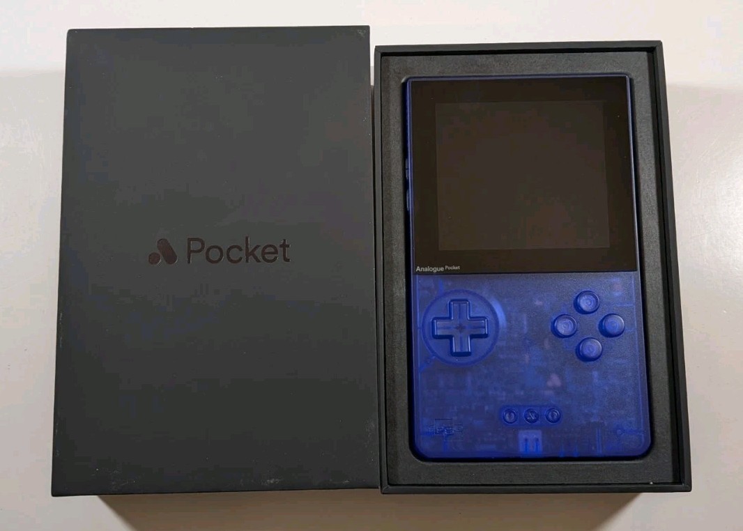 Analogue Pocket Transparent Blue Limited Edition Handheld System - SHIPS TODAY!
