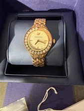 Swarovski Lovely Crystals Watch 5261496 Rose Gold Crystal Bezel Swiss Made NEW
