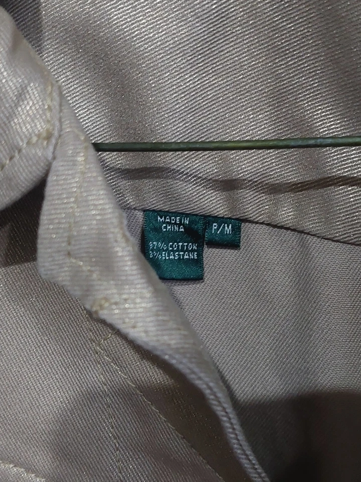 lauren jeans co denim jacket Metallic Shark Pink Champagne Color Nwot PM 36x19 - Image 4 of 4