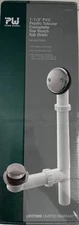 Plumb Works 679-8421  1 ½” PVC Complete Lift & Lock Tub Drain Nickel Finish NIB