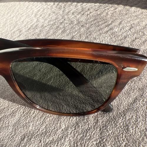 Occhiali da sole B&L Ray-Ban USA Wayfarer II L1725 VWAS marrone tartaruga vintage - Foto 21 di 21