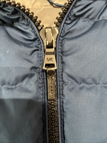 Chaqueta acolchada Michael Kors para hombre sin etiquetas L-28 W 24 verde azulado oscuro bolsillo interior - Imagen 3 de 15
