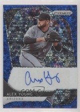 2020 Panini Prizm Rookie Quick Pitch Blue Donut Circle 8/50 Alex Young Auto 1u6