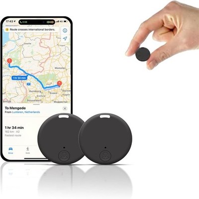Black 2pcs EasyFind Mini GPS Tracker for Vehicles Mini Worldwide GPS Tracker