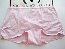 VICTORIA'S SECRET PINK Cotton Boyshort Panty VS Heather Pink S M L XL Ruched NWT