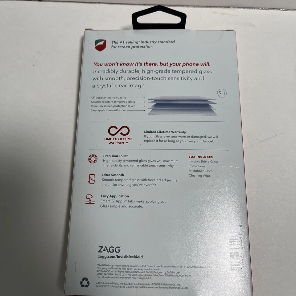 ZAGG Invisible Shield Glass Screen Protector For Samsung Galaxy S7 Open But New - Image 2 of 3
