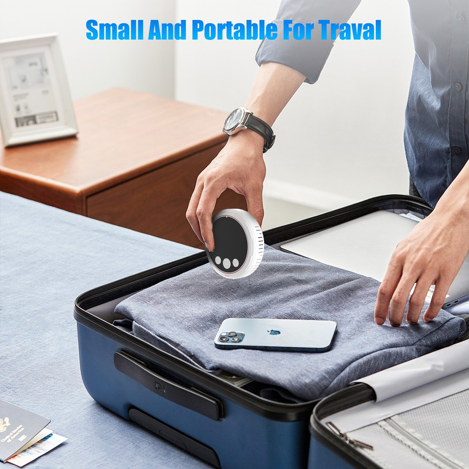 Portable 5-in-1 Carbon Monoxide,Smoke & Gas Alarm–HD Display, Home & Travel Use