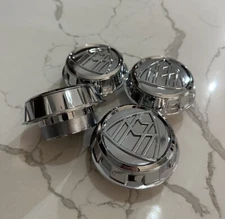4pcs Mercedes Benz Maybach C63s E63s CLS63s Chrome AMG Center Caps Screw On 60mm