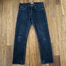 UNBRANDED BRAND INDIGO SELVEDGE DENIM JEANS MENS 31X29 BLUE SKINNY 14.5 OZ UB101