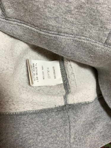 A Bathing Ape Bape Men hoodie Gray Chest 21.3 inches Long Sleeve - Picture 9 of 13