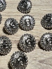 10 X Silver Shank buttons 15mm Jacket Blazer Coat Dresses Pk Of 10. Ref112