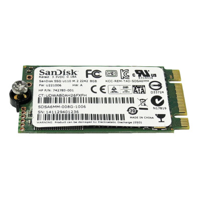 SanDisk SSD U110 M.2 2242 – 8GB, SATA, Compatibile HP E Altre Marche