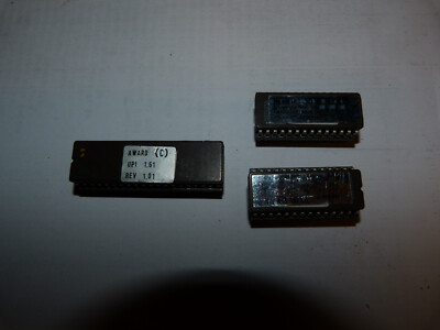 3 x Award Bios Chips - 2 x 386 Bios - 1 x UPI 1.61 -mit Sockel - Vintage - Retro